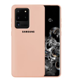 Силикон Original 360 Case Logo Samsung Galaxy S20 Ultra (Пудровый)