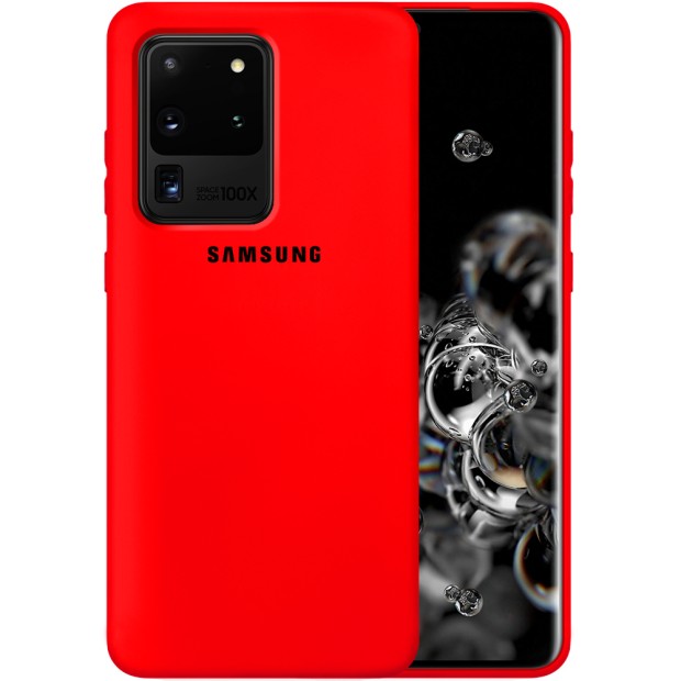 Original 360 Silicone Case Logo Samsung Galaxy S20 Ultra (Red)