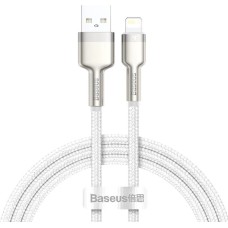 USB Cable Baseus Cafule Metal Data 2.4A (2m) (Lightning) (White) CALJK-B02