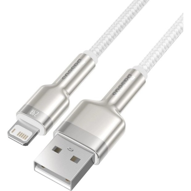 USB Cable Baseus Cafule Metal Data 2.4A (2m) (Lightning) (White) CALJK-B02 USB Cable Baseus Cafule Metal Data 2.4A (2m) (Lightning) (White) CALJK-B02