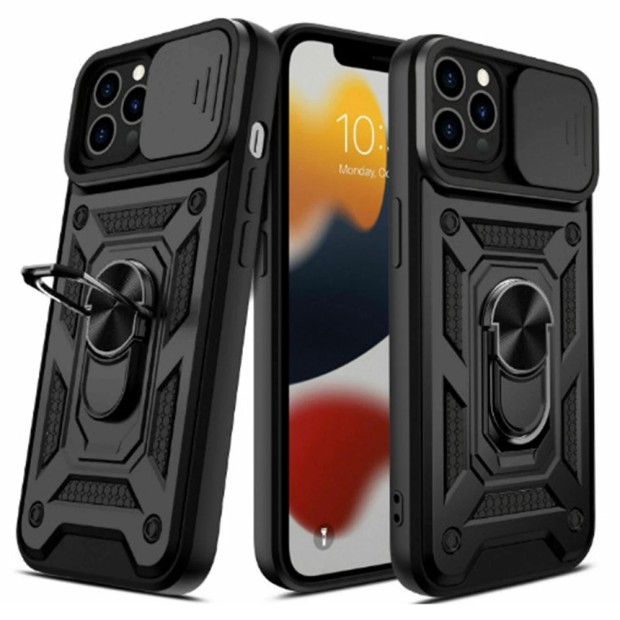 Чохол-броня Ring Serge Armor ShutCam Case для Apple iPhone 13 Pro (Чорний)