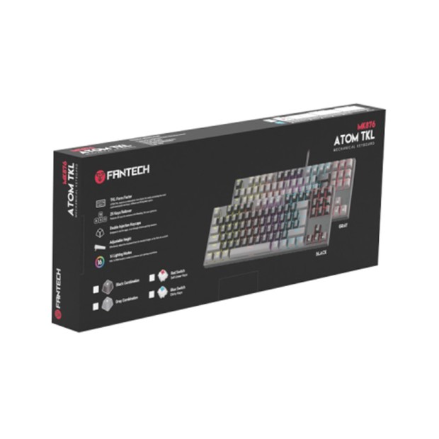 Клавіатура Fantech ATOM MK876 Blue Switch (Чорний)
