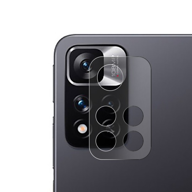 Захисне 3D скло на камеру Xiaomi Redmi Note 11 Pro Plus чорне