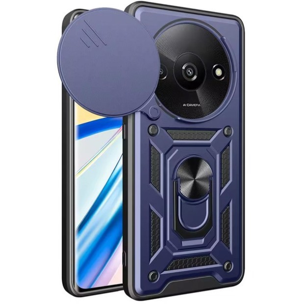 Чохол Ring Serge Armor Case для Xiaomi Redmi A3 (захист камери) (синій) Чохол Ring Serge Armor Case для Xiaomi Redmi A3 (захист камери) (синій)