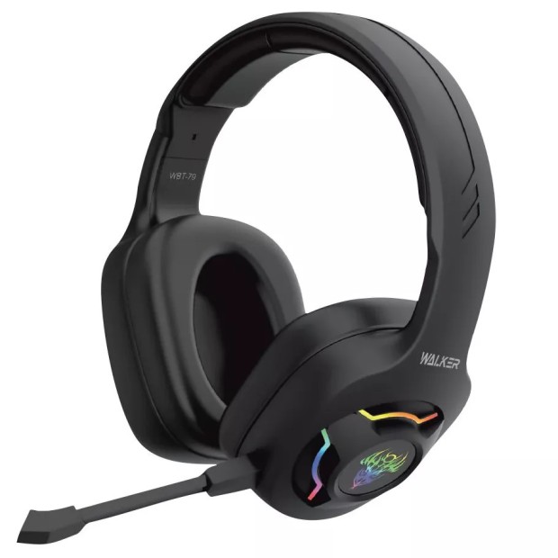 Бездротові накладні навушники-гарнітура Walker Big WBT-79 RGB (Чорні)