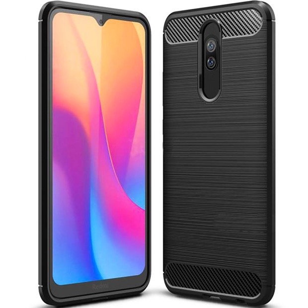 Силіконовий Polished Carbon для Xiaomi Redmi 8A (чорний)