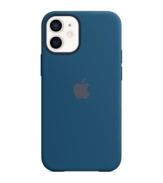 Силіконовий оригинальний чохол Apple для iPhone 12 Mini (22) синій кобальт.