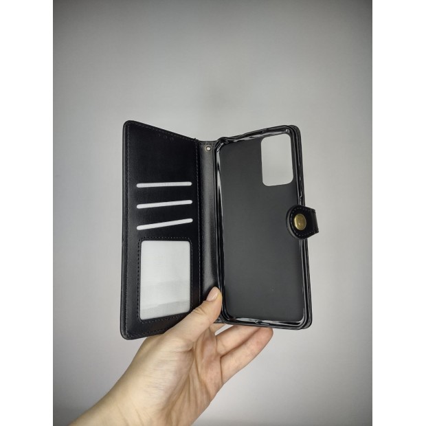 Leather Book Gallant Flip Case for Xiaomi Redmi Note 12S (Black)