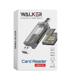 Адаптер Card Reader Walker WCD-72 15-в-1 (MicroSD / SD - USB2.0 / Type-C)