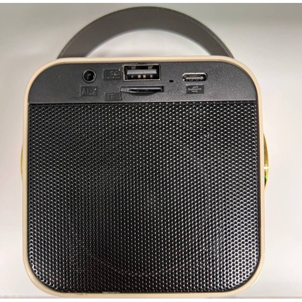 Мікрофон-караоке з колонкою Bluetooth RGB (Бежевий)