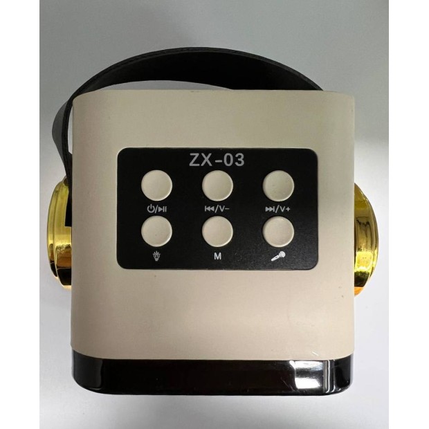 Мікрофон-караоке з колонкою Bluetooth RGB (Бежевий)