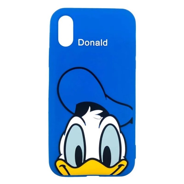 Силикон Disney Donald Apple iPhone X / XS (Синий)
