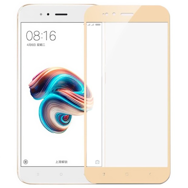 Захисне скло 3D для Xiaomi Mi5x / Mi A1 Золоте Захисне скло 3D для Xiaomi Mi5x / Mi A1 Золоте