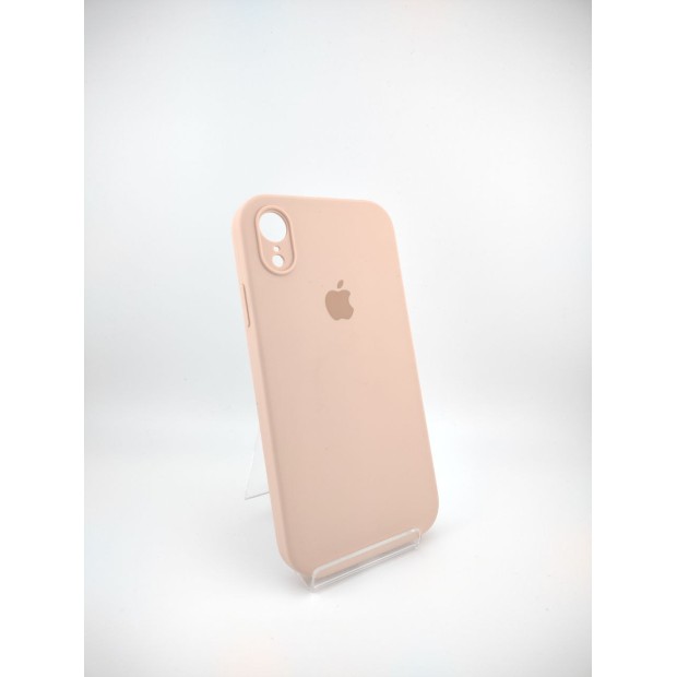 Оригінальний чохол Silicon Square RoundCam для Apple iPhone XR (08) рожевий пісок