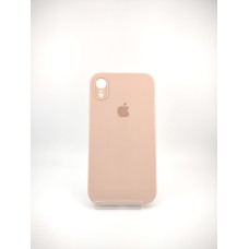 Оригінальний чохол Silicon Square RoundCam для Apple iPhone XR (08) рожевий пісок