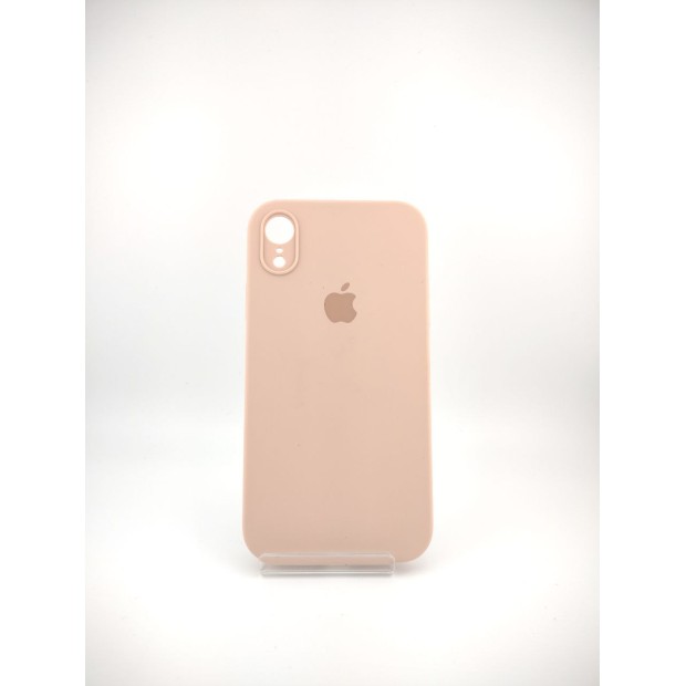 Оригінальний чохол Silicon Square RoundCam для Apple iPhone XR (08) рожевий пісок
