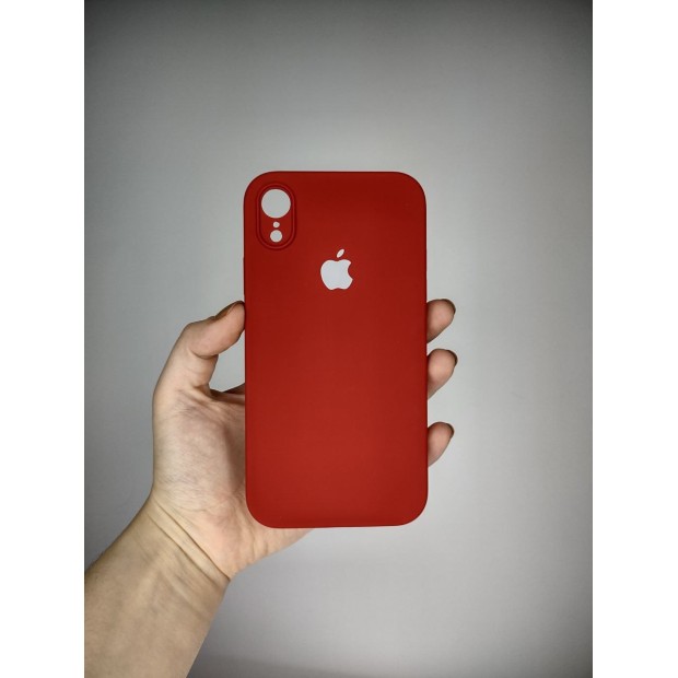 Силіконовий чохол Original Square RoundCam для Apple iPhone XR (паприка).