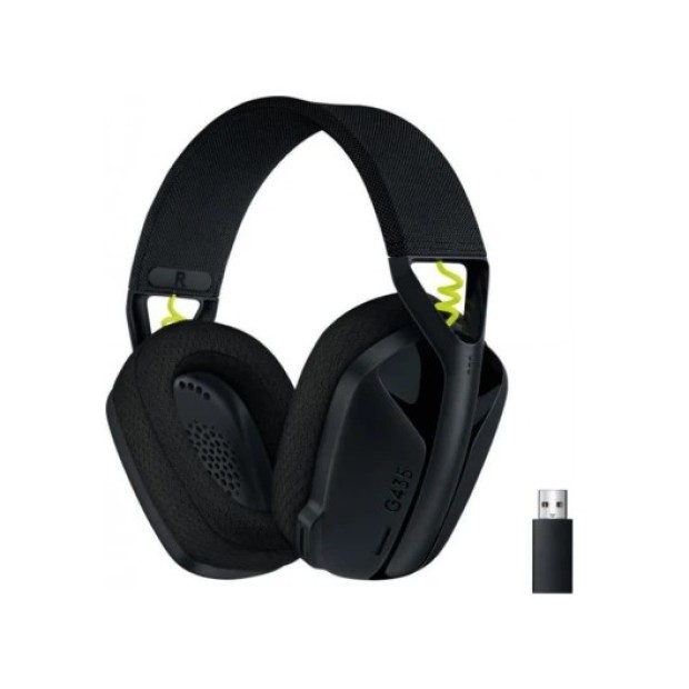 Беспроводные накладные наушники-гарнитура Logitech G435 Lightspeed (Black) K