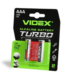 Батарейка Videx Turbo LR03 AAA (2шт)
