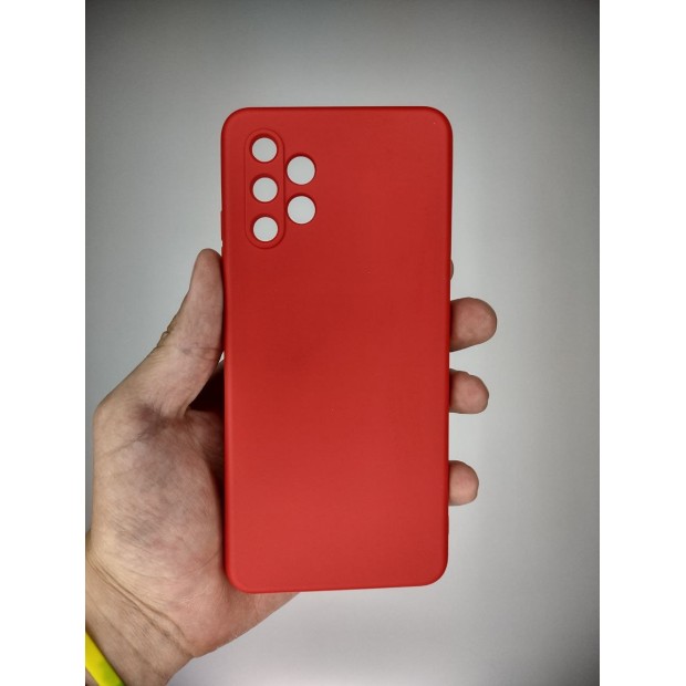 Силікон Original Samsung Galaxy A32 (2021) (ShutCam) (Темно-червоний)