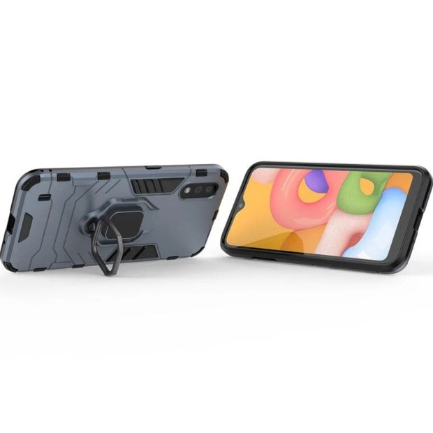 Бронь-чехол Ring Armor Case Samsung Galaxy A01 (2020) (Пыльная бирюза)