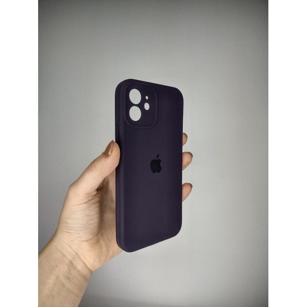 Силіконовий чохол Original RoundCam для Apple iPhone 12 (баклажан).