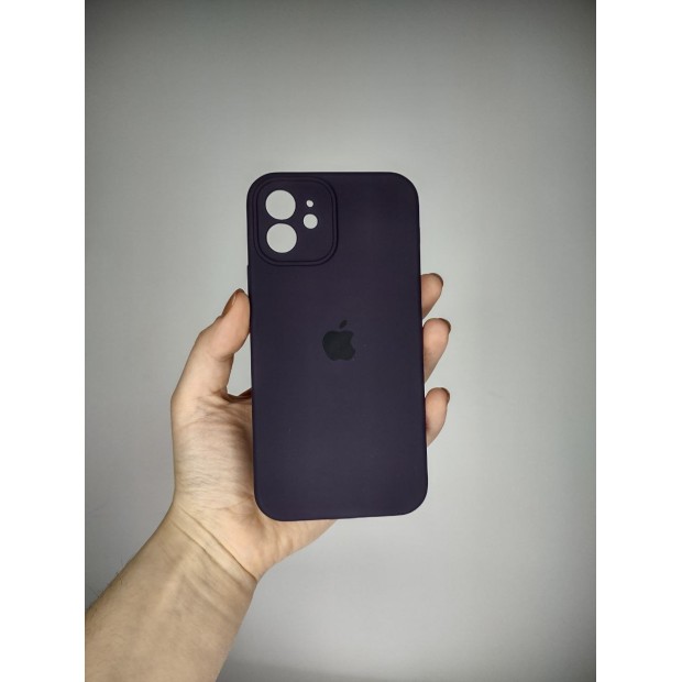 Силикон Original RoundCam Case Apple iPhone 12 (Eggplant)