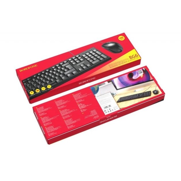 Клавиатура Borofone BG6 + Мышь (Чёрный)