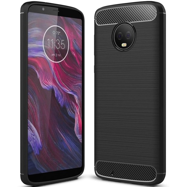Силіконовий Polished Carbon Motorola G6 (Чорний)