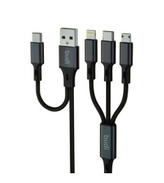 USB- кабель Budi 6in1 (USB/Type C- Micro/ Lightning/ Type-C) (Чёрный) DC203T512B..