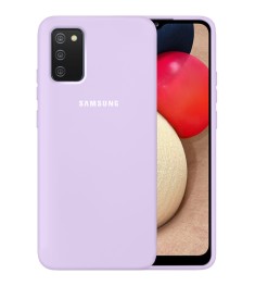 Силикон Original 360 Case Logo Samsung Galaxy A02S (2020) (Фиалковый)