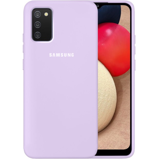 Силикон Original 360 Case Logo Samsung Galaxy A02S (2020) (Фиалковый)