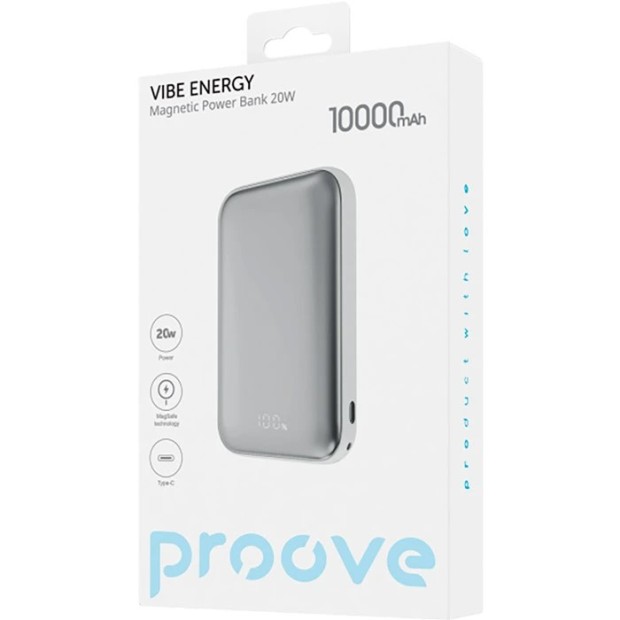 Беспроводной аккумулятор Proove Vibe Energy Plus 20W 10000mAh (White)
