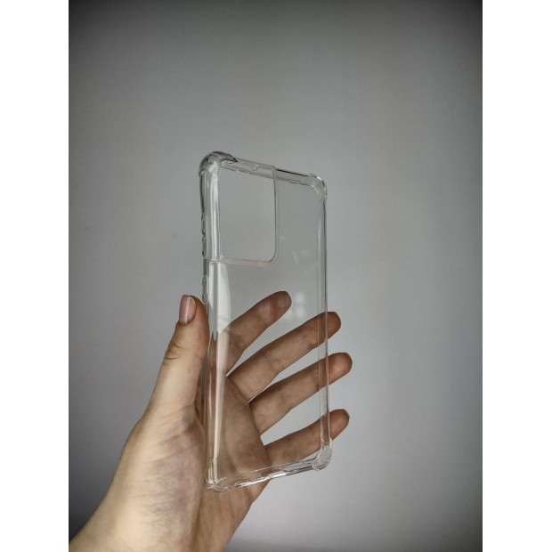 Силіконовий чохол 6D для Samsung Galaxy S21 Ultra (Прозорий)