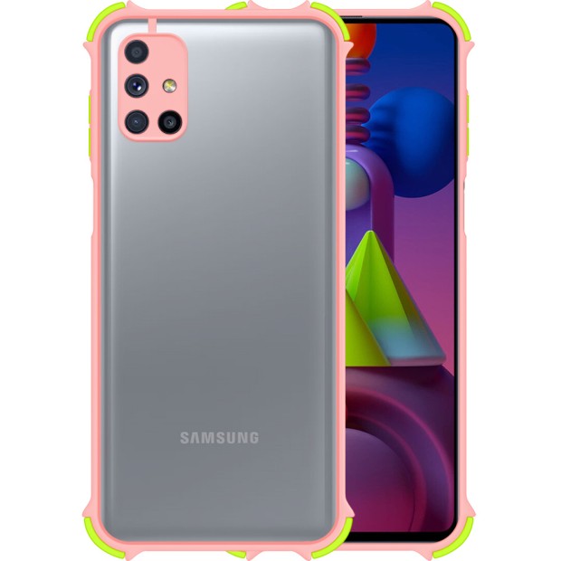 Casing Armor Frame Samsung Galaxy M51 (Pink)