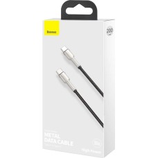 USB-кабель Baseus Cafule Metal Data 100W (2m) (Type-C to Type-C) (Чёрный) CATJK-D01