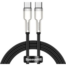 USB-кабель Baseus Cafule Metal Data 100W (2m) (Type-C to Type-C) (Чёрный) CATJK-D01