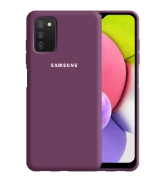 Силикон Original 360 Case Logo Samsung Galaxy A03S (Сиреневый)