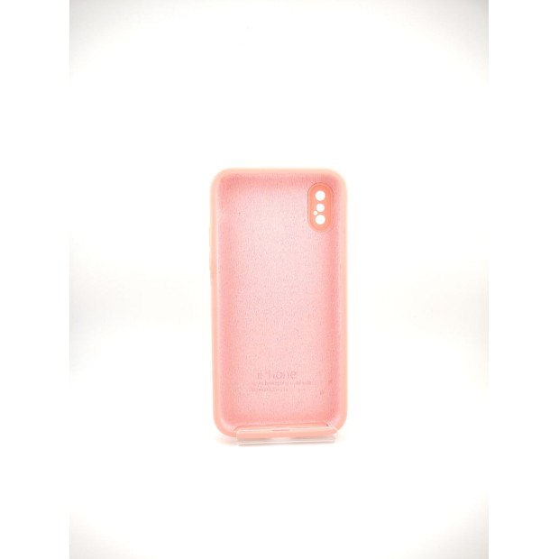 Силикон Original Square RoundCam Case Apple iPhone X / XS (14) Pink