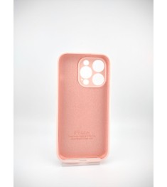 Силіконовий оригінальний чохол RoundCam для Apple iPhone 14 Pro (рожевий крейда)..