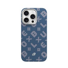 Накладка Blueo Gilded Tactile Woven Galaxy Aramid MagSafe Apple iPhone 16 Pro Max (Blue) BL065