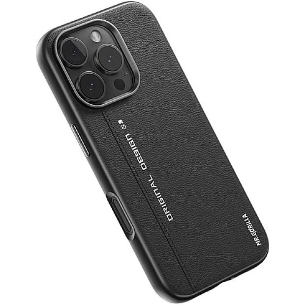 Накладка Blueo Premium Leather MagSafe Apple iPhone 15 Pro Max (Black)