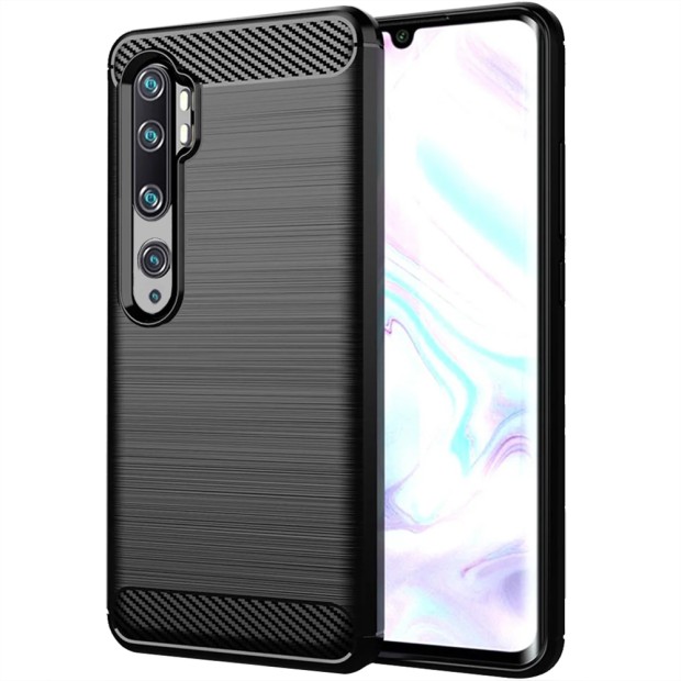 Силіконовий Polished Carbon для Xiaomi Mi Note 10  /  Mi Note 10 Pro (Чорний)