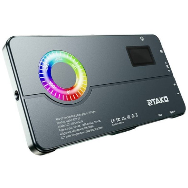 Студійне світло RTAKO RDJ-03 Pocket RGB для фотографії Студійне світло RTAKO RDJ-03 Pocket RGB для фотографії