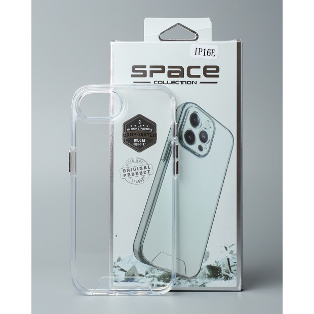 Силіконовий чохол Space Case для Apple iPhone 16e (Прозорий)