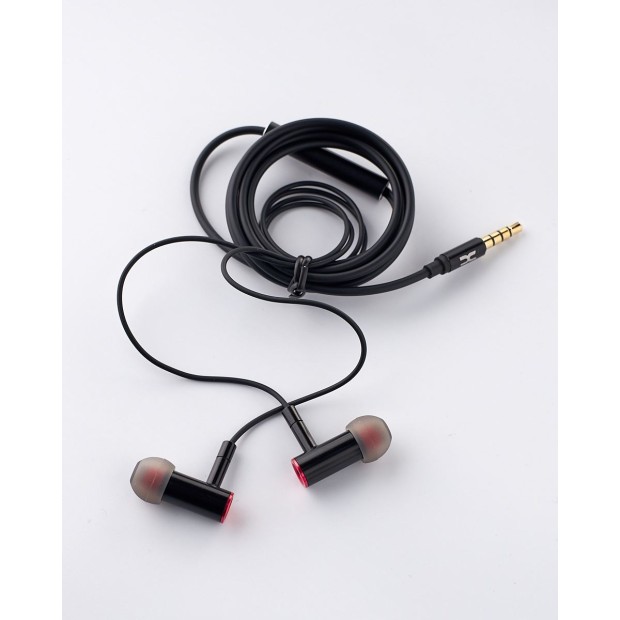 Дротові навушники-гарнітура вакуумні DC DCS-18 (Чорний) D