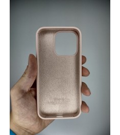 Силіконовий оригінальний чохол круглої форми для Apple iPhone 15 Pro (08) Пісочн..