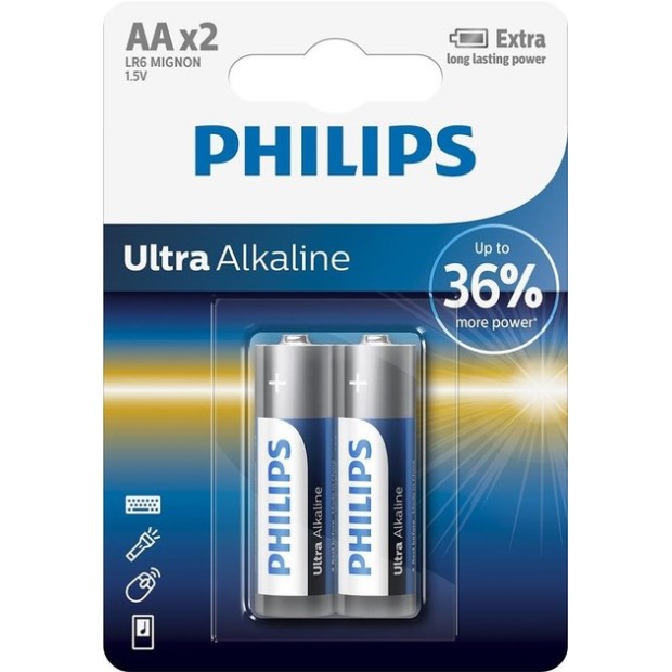 Батарейка Phillips Ultra Alkaline AA BLI (2шт) DT
