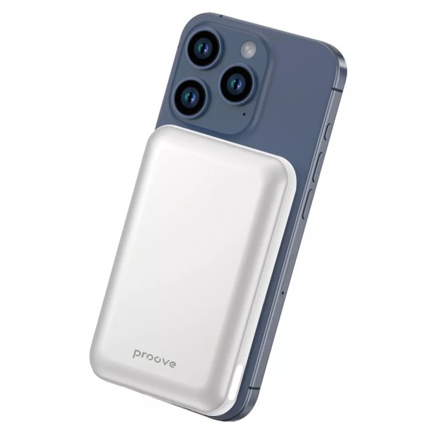 Бездротовий акумулятор Proove Vibe Energy Plus 22.5W 10000mAh (White / Silver)