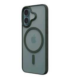 Чохол iLeraGo ColorAnt прозорий для Apple iPhone 16 (глибокий зелений) iLGCAClCa..